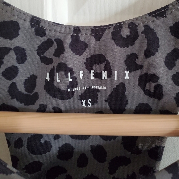 Anthropologie All Fenix Charcoal Jagger Long Bra size XS in Leopard - Picture 2 of 6